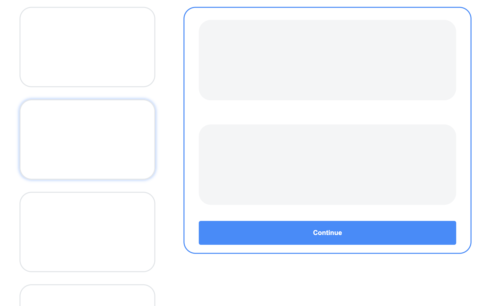 Layout of the user interface